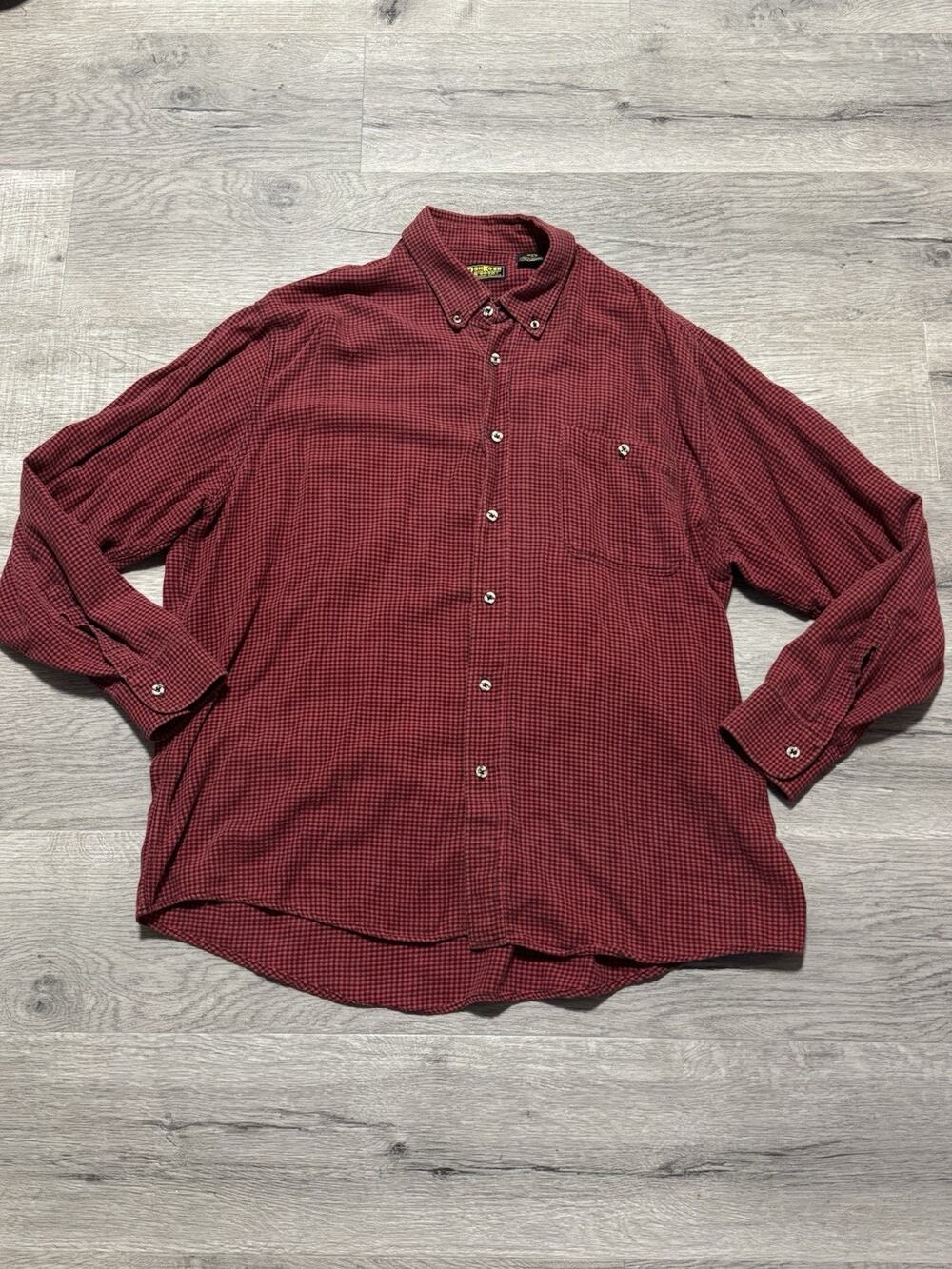 Vintage OshKosh B’gosh Men’s XLT Flannel Shirt Red Black EUC XL Tall